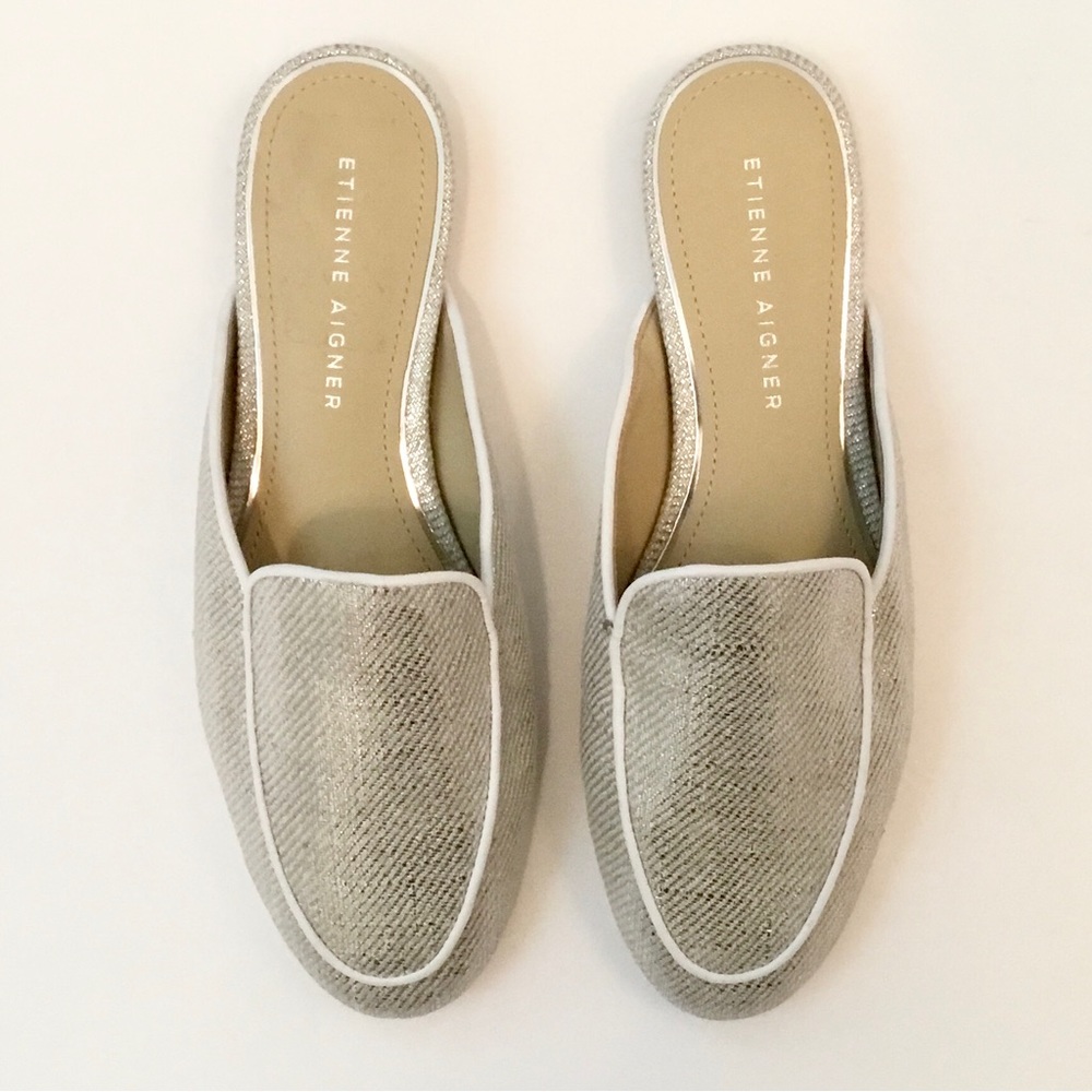 Etienne Aigner ‘Capri’ Silver Slip On Mule - Picture 4 of 11